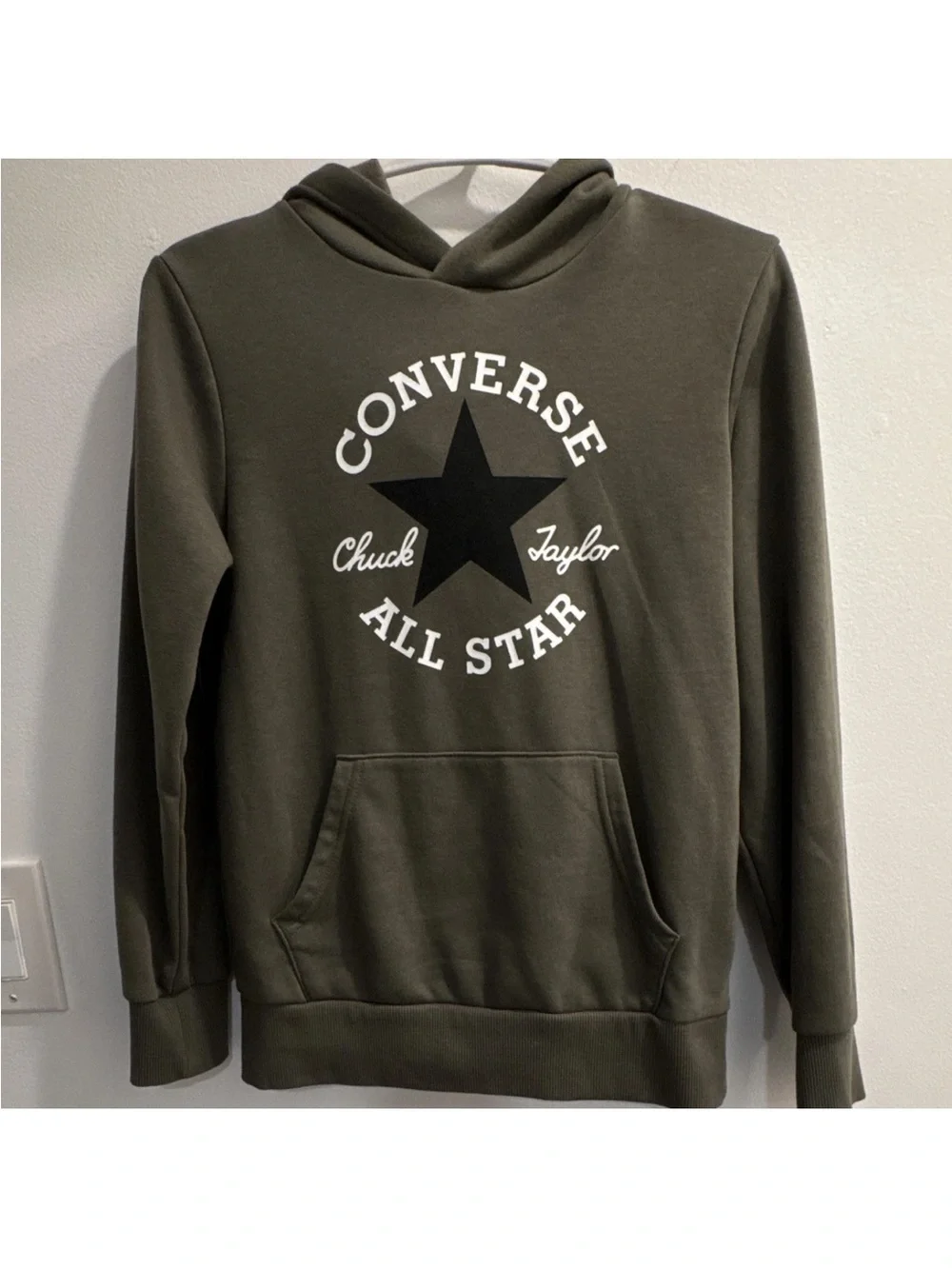 Converse Logo Pullover Hoodie - Olive